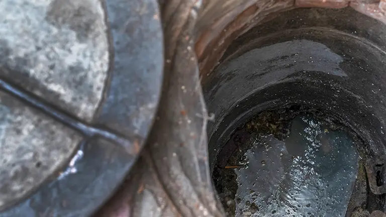 Clogged sewer system
