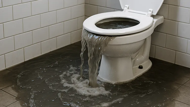Overflowing toilet